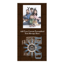 Dad University, Blue/Brown Photo Cards