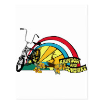 Dadawan beach bike rainbow sunshine postcards