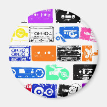 Dadawan K7 tapes vintage colours Refrigerator Magnets