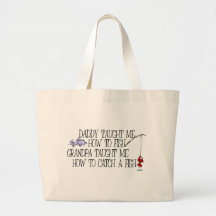 Daddy Taught Me How To Fish... Canvas Bag