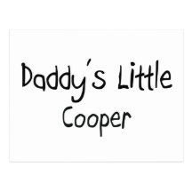 Daddy's Little Cooper Postcard