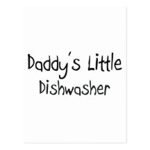 Daddy's Little Dishwasher Postcard