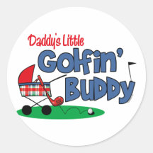 Daddy's Little Golfin' Buddy Sticker