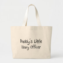 Daddy's Little Navy Officer Tote Bag