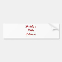 Daddy's Little Princess Bumper Sticker