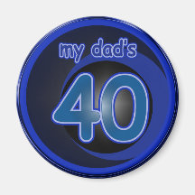 Dad's 40th Birthday Fridge Magnets