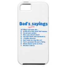 Dad's favourite sayings iPhone 5 cover