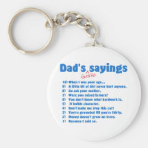 Dads favourite sayings keychain
