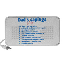 Dad's favourite sayings mini speakers