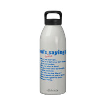 Dad's favourite sayings reusable water bottles