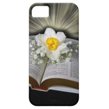 Daffodil on Holy Bible iPhone 5 Case
