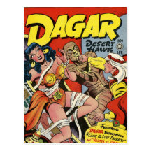 Dagar comic book postcard