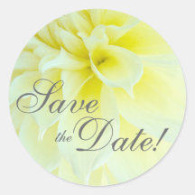 Dahlia Petals Save the Date! Sticker