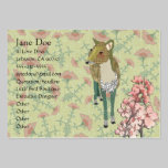 Dainty Deer Floral Business Cards business cards