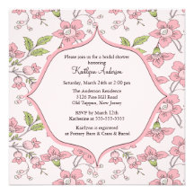 Dainty Flower Bridal Shower Invitation
