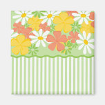 Daisies and Peach Blossoms Magnet