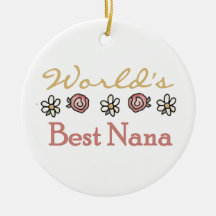 Daisies and Roses Best Nana Gifts Ornaments