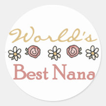 Daisies and Roses Worlds Best Nana Sticker