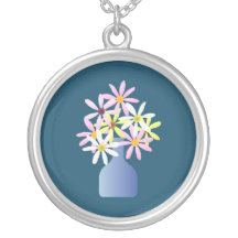 Daisies in a Vase Necklace