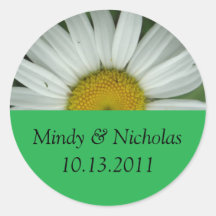 Daisy and Green Date Stickers