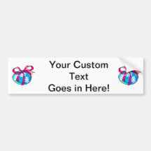 daisy blue egg red ribbon.png bumper stickers
