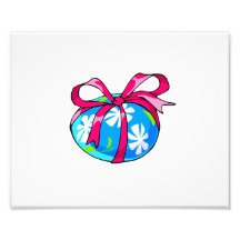 daisy blue egg red ribbon.png photo print