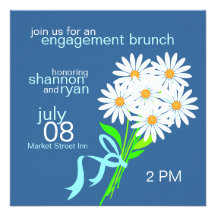 Daisy Bouquet Engagement Brunch Invitations