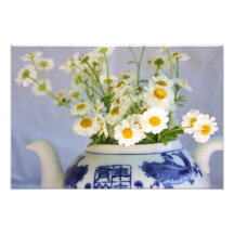 Daisy Bouquet in a Teapot Photographic Print