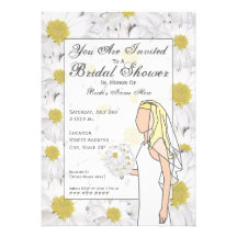 Daisy Bridal Shower Invitation - Blonde Hair