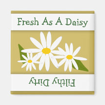 Daisy Clean Dirty Indicator Dishwasher Magnet