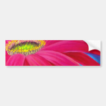 DAISY FLOWER ART - MULTI BUMPER STICKERS