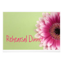 daisy flower, Rehearsal Dinner Personalized Announcement