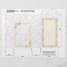 Daisy Pinch Box Party Favours. Birthday or wedding Full Color Flyer