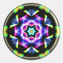Daisy star round sticker
