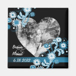 Daisy Wedding Photo Fridge Magnet
