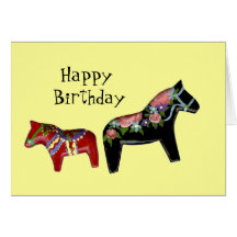 Dala Horse Greeting Card