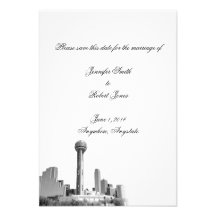 Dallas Destination Wedding Save the Date Personalized Announcements