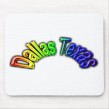 Dallas Texas Popular Rainbow Design Mouse Pads