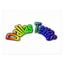 Dallas Texas Popular Rainbow Design Postcards
