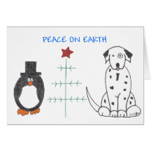 Dalmatian Peace On Earth Greeting Cards