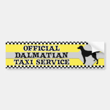 Dalmatian Taxi Service Bumper Sticker