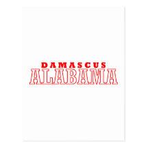 Damascus, Alabama City Design Post Card