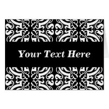 Damask 1 (black & white) cards