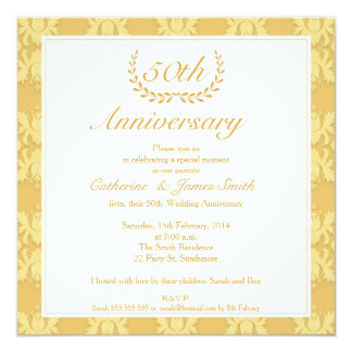 50th Wedding Anniversary For Parents Invitations & Announcements ...