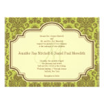 Damask And Monogram Wedding Invitations invitations
