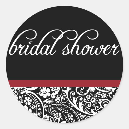 Damask Beauty-Bridal Shower Sticker