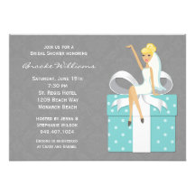 Damask Bridal Shower Invitation