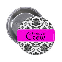 Damask Bride's Crew Button