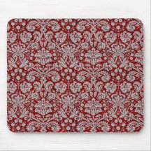 Damask Burgundy Mouse Pad