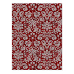 Damask Burgundy Postcard